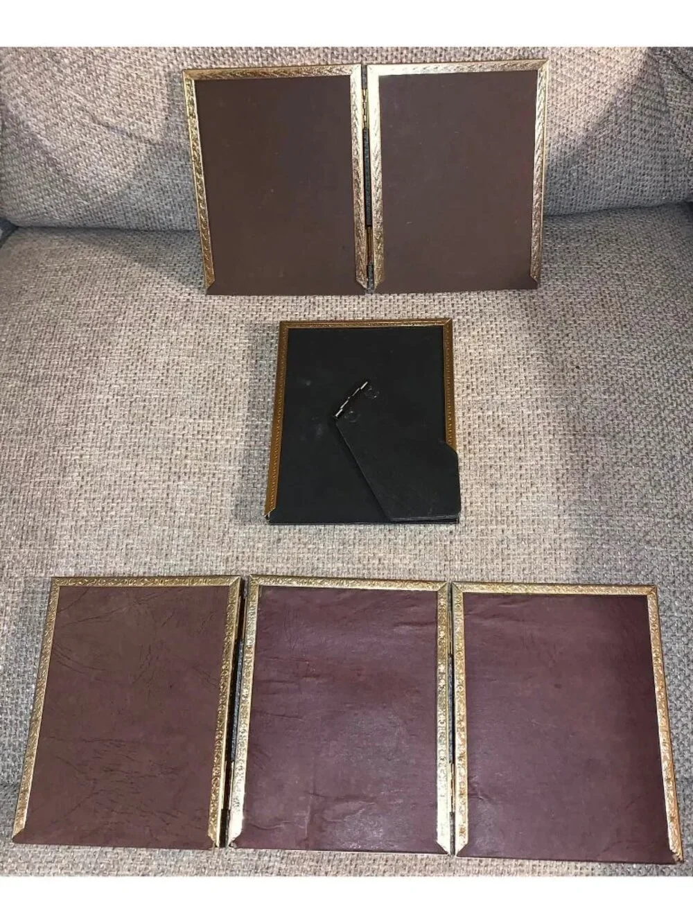 Vintage Mixed Lot Gold Tone Metal Picture Frames (Fits 3.5